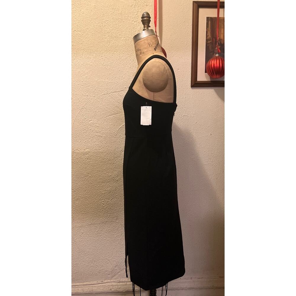 Chelsea 28 Square Neck Sleeveless Side Slit Dress Black NWT Size S - Picture 7 of 9